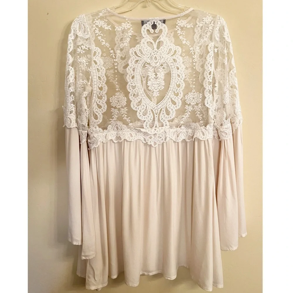 For Love and Lemons Cream Lace Top Size Small - Picture 2 of 7